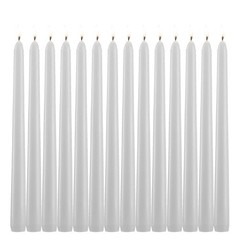 White Taper Candles – Set of 14 Dripless – 10 inch 10 inch,