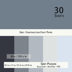 Black Grey Cardstock 8.5 x 11 Craft Paper Cover Stock- Gray Construction Art …