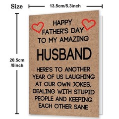 Ziwenhu Romantic Fathers Day Gift for Husband Fiance, Funny Fathers Day Card …