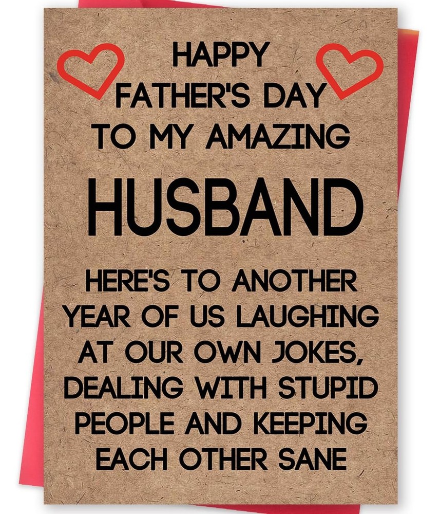 Ziwenhu Romantic Fathers Day Gift for Husband Fiance, Funny Fathers Day Card …