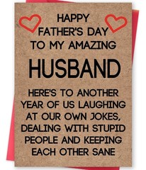 Ziwenhu Romantic Fathers Day Gift for Husband Fiance, Funny Fathers Day Card …