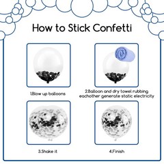 COKAOBE Black and White Balloon Garland Arch 18in 12in 10in 5in,