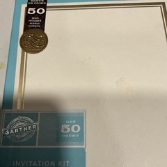 Gartner Studios Gold Border Invitation RSVP Kit 50 Count + Seals