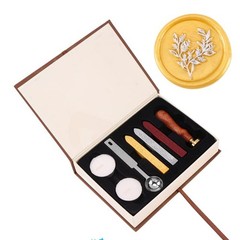 Yoption Wax Seal Stamp Kit, Eucalyptus Sealing Stamp with Gold Red Silver Sea…