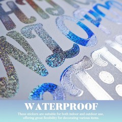 340 Pcs Glitter Letter Symbols Stickers,10 Sheets 2 Inches Self-Adhesive Viny…