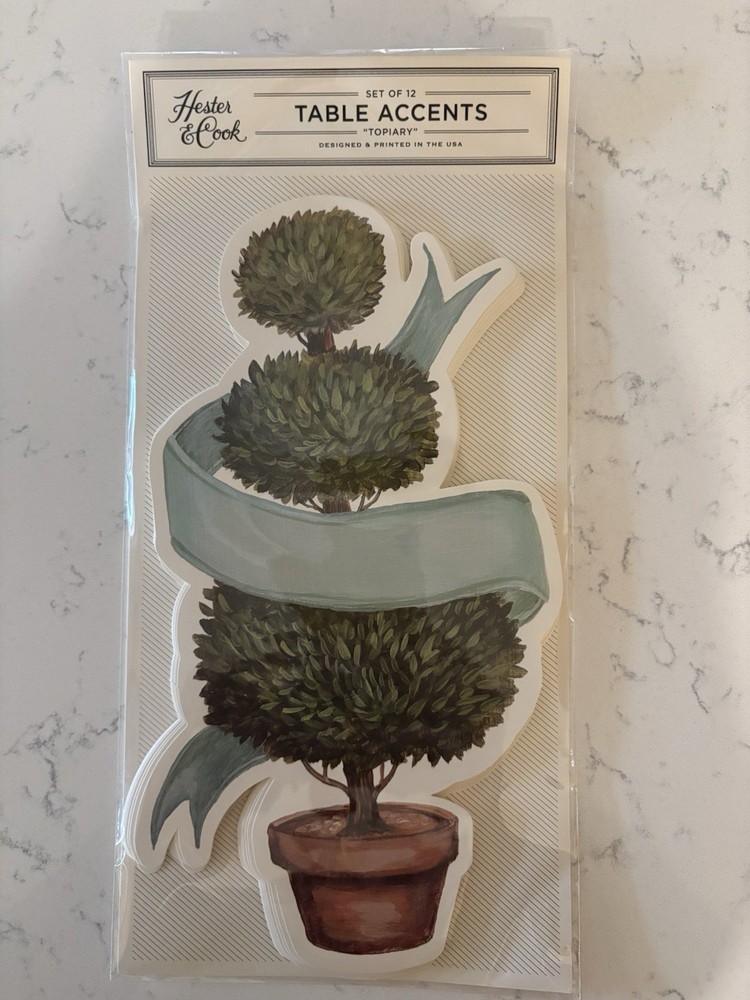 NWT Set of 12 Table Setting/Name Card Topiary Table Accents.