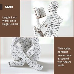 Modern Abstract Reading Women Statue Aesthetic Sculpture for Home Decor