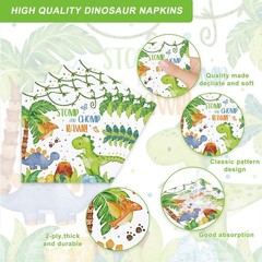 120PCS Dinosaur Party Supplies for Boys Girls 1st Kids First Birthday Party W…