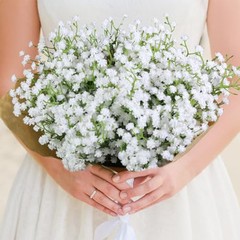 15Pcs Long Stem Artificial Baby Breath Flowers Real Touch Silk Gypsophila