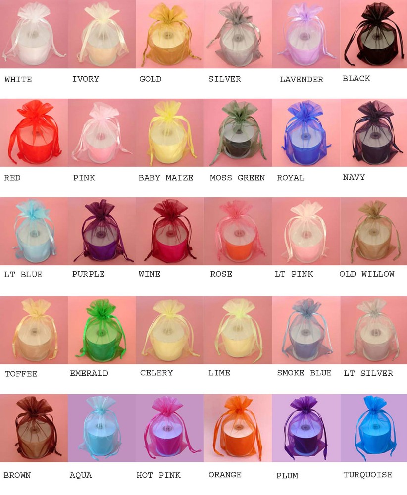 8×12″ Organza Bag-10/pk, PREMIUM QUALITY, Wedding Party Favor Gift Candy Pouch.