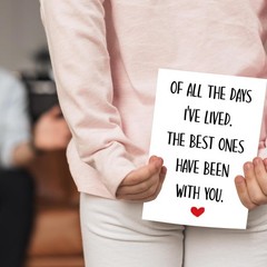 Romantic Anniversary Card for Him Her, Cute Valentines Day Anniversary Card& …