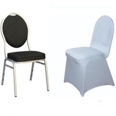 10 Silver Spandex Fitted Banquet Chair Covers Wedding Reception Decorations