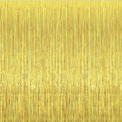 2 Pcs 3.2ft x 8.2ft Shiny Gold Metallic Tinsel Foil Fringe Curtains Photo Boo…