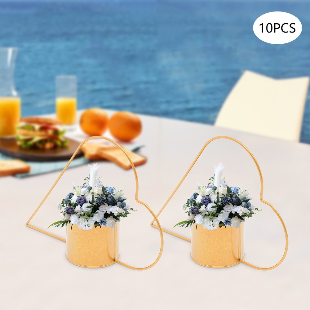 10 Pcs Gold Vases Centerpieces Wedding Trumpet Vase for Wedding Party Decoration