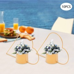 10 Pcs Gold Vases Centerpieces Wedding Trumpet Vase for Wedding Party Decoration