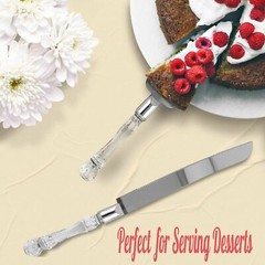 Wedding Cake Knife and Server Set with Acrylic Handle – Free FAST Shipping!