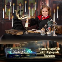 Flameless Floating Candles with Wand，20 Pcs Magic LED Hanging Taper White-20pcs