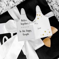 Mr. & Mrs. Couples Apron Fashion Gift Set for Weddings or Holidays