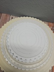 Wilton Circles of Strength 6 pc tier Cake Separator Plates Scalloped 8 – 18″