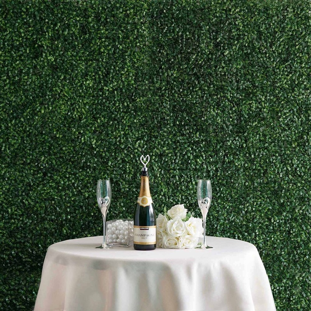 8 Faux Artificial Foliage Green Large Leaves Wall Panels Mats Hedge