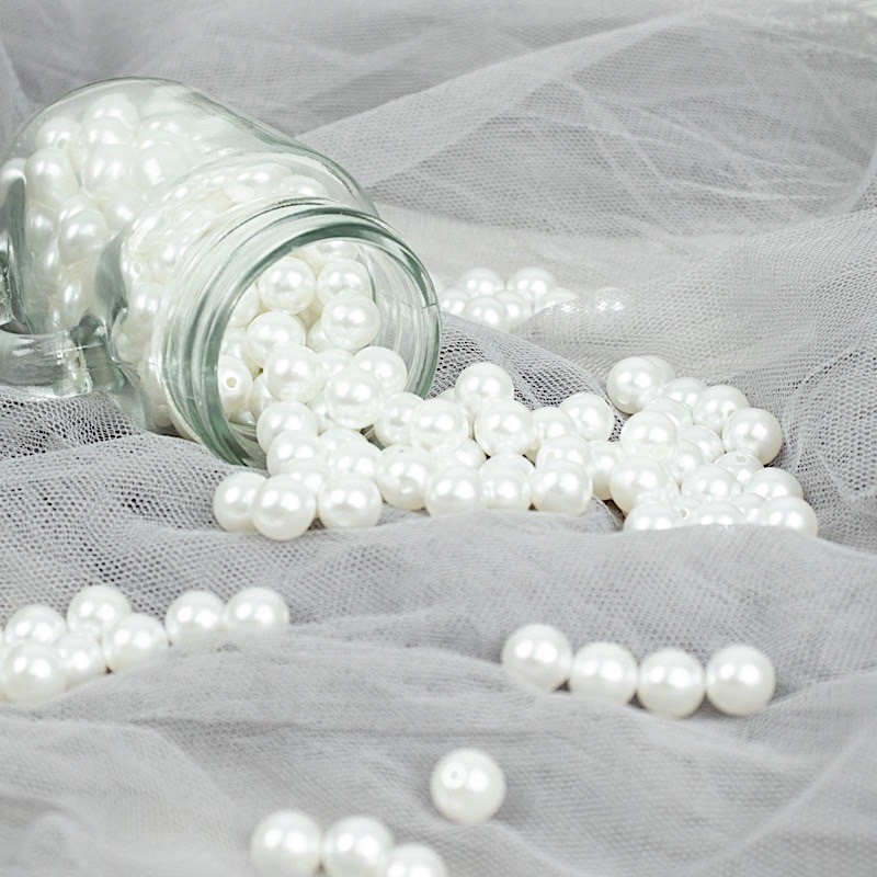 10 mm White FAUX PEARLS Loose Beads Wedding Party Crafts Decorations Fillers