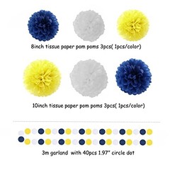 Navy-Blue White-Yellow Graduation Party Decorations – Navy Blue White Yellow