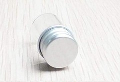 12PCS 30ML 1OZ Transparent Empty Glass Wish Bottles with Threaded