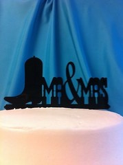 Western Boot MR & MRS Wedding Cake Topper MADE In USA…..Ships from USA