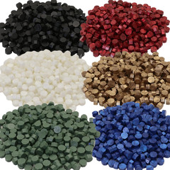 300Pcs Wax Seal Beads Set with Non-Slip Melt Spoon and Candles, Olive Green Seal