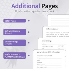 Password Book with Alphabetical Tabs, Password Medium(5.3″ x 7.7″) Purple