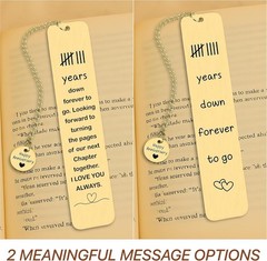 8 Year Bronze Anniversary Gifts Him Her 8th Wedding Bookmark Wife Husband