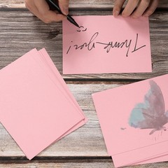 100 Pack Cardstock Blank Heavy Cards Stock, Pink, 4×6 inches | 250GSM Thick P…