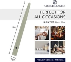 Colonial Candle Bayberry Scented Taper Candle, Virtually 10 In,