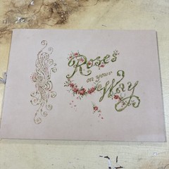 Vintage 1901 C.R. Gibson Roses On Your Way Wedding Guest Book Beige Victorian