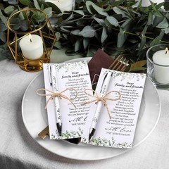 Humyoun 50 Sets Wedding Favors for Guests Includes 50 Black Ink Retractable