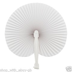 Paper Hand Fan Folding Wedding Party Favour Decoration Colour Chinese Wedding UK