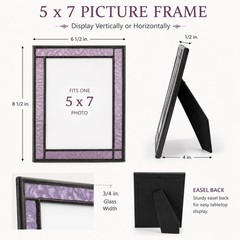 J Devlin Purple Stained Glass Picture Frame 5×7 | Wedding and family photos; …