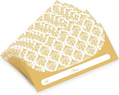 100 Pack Gold Money Envelopes for Cash Gifts (7X3 Inch), Fancy Decorative Design