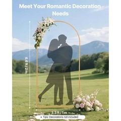 Uimoso Metal Arch Backdrop Stand 6.6 x 3.3 ft for Weddings and Events