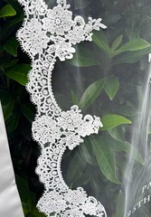 Sheer Lace Bridal Shower Welcome Sign, Tulle Ceremony Banner Decor