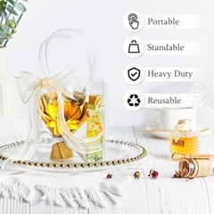 PCS Clear Plastic Gift Bags with Handles, 5.9 x 4.92 x 50 5.9×4.92×2.75 Inch