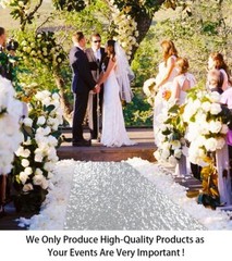 Silver Sequin Aisle Runner 15FTx3FT Wedding Hallway Decoration