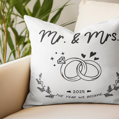 Mr and Mrs Wedding Gifts Pillow Covers 18×18, Wedding Gifts for Couples 2025 New