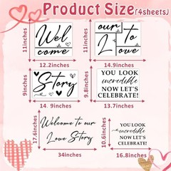 Wedding Welcome Signs Welcome to Our Wedding Sign Decals Black Love Story