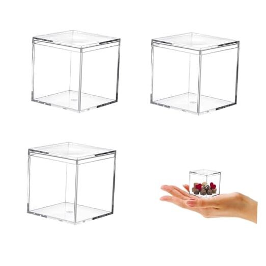 Small Acrylic Box Clear Boxes with Lid Acrylic Display Candy Boxes 45x45x45mm