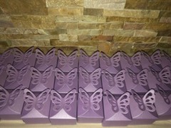 12 BUTTERFLY TOP BOXES about 2.5″ x 2.5″ party favor wedding candy gift jewelry