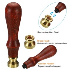 15mm Round Blank Wax Seal Stamp, Removable Brass Head without Carving