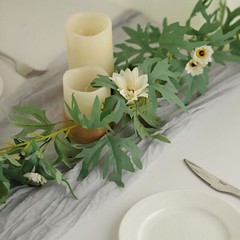 CREAM 6 ft SILK Daisy FLOWERS Garland Leaves Hanging Vine Party Home Decorations