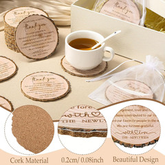 200 Pcs Wedding Favors for Guests Cork Coasters Bulk Thank You for Celebrating w