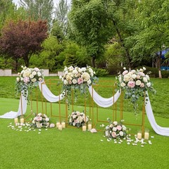5Pcs Metal Flower Stands Wedding Flower Stand Rectangular Flower Display Rack